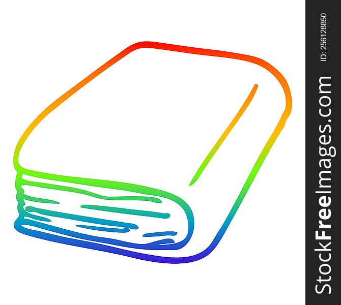 rainbow gradient line drawing cartoon diary book