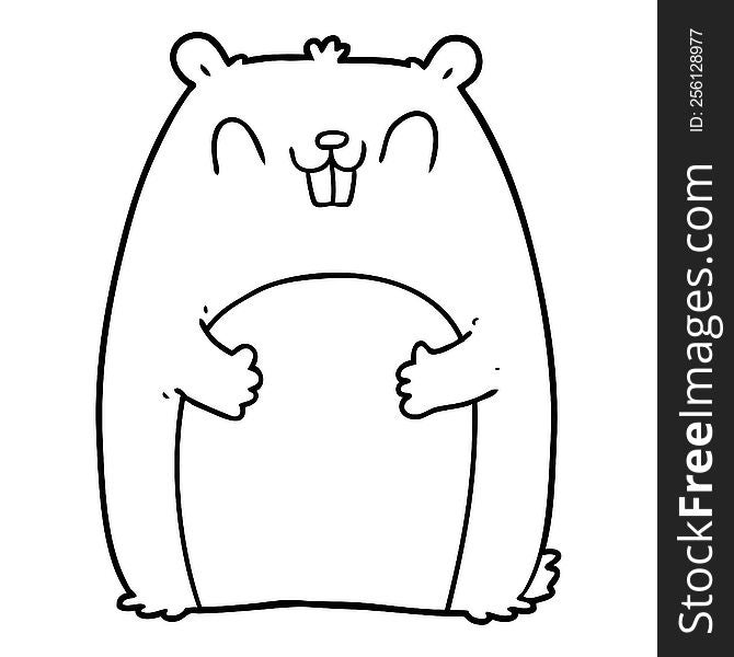 cartoon happy gopher. cartoon happy gopher