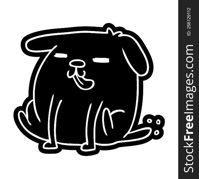 Cartoon Icon Kawaii Of A Cute Dog