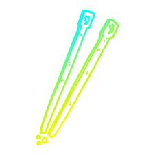Free Cold Gradient Line Drawing Cartoon Chop Sticks Royalty Free Stock Photo - 256130255