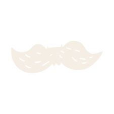 Cartoon Doodle Mans Mustache Stock Images