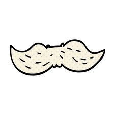 Cartoon Doodle Mans Mustache Royalty Free Stock Photography