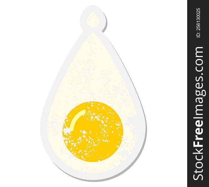 Egg Yolk Grunge Sticker