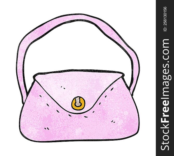 freehand textured cartoon purse