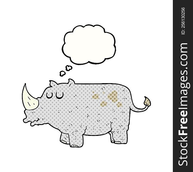 thought bubble cartoon rhino