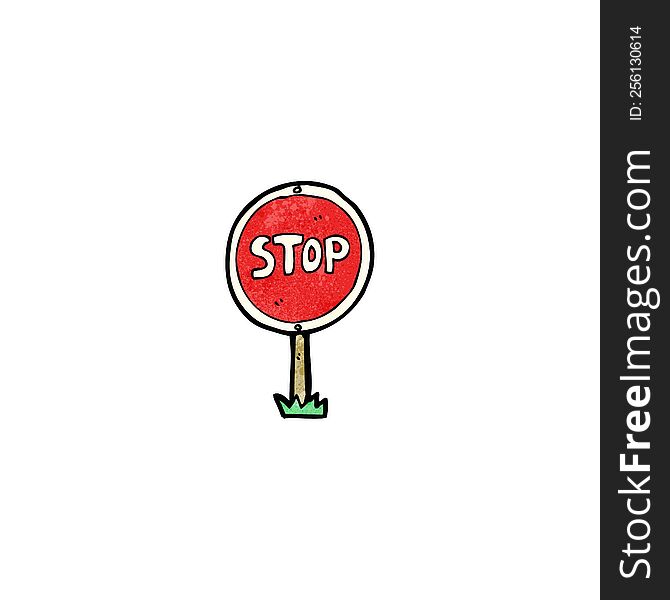 cartoon stop symbol