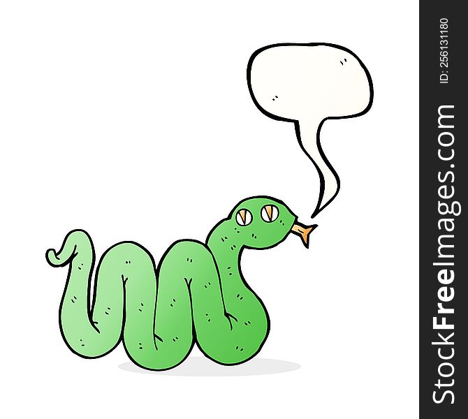 Funny Cartoon Snake With Speech Bubble - Free Stock Images & Photos -  256131180 
