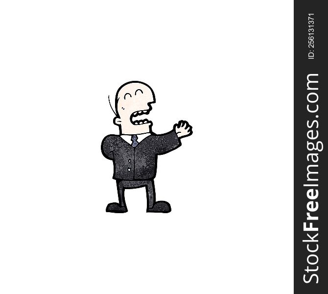 cartoon businessman in suit