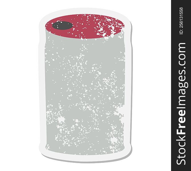 Drinks Can Grunge Sticker