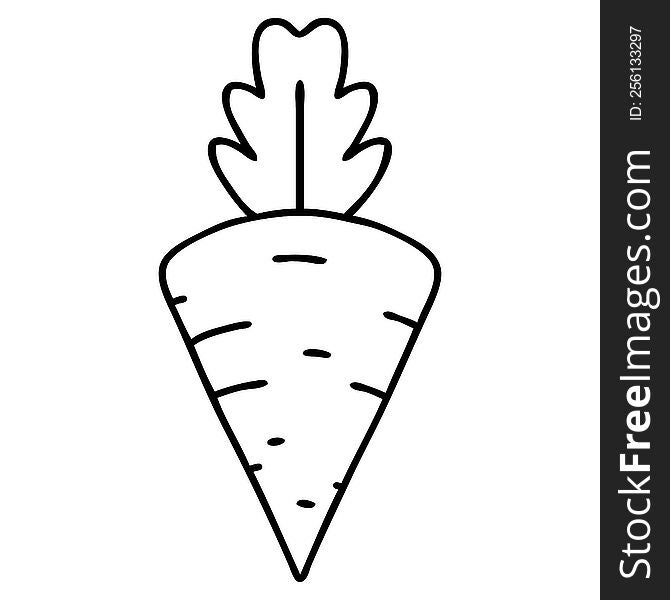 line doodle of a tasty looking carrot