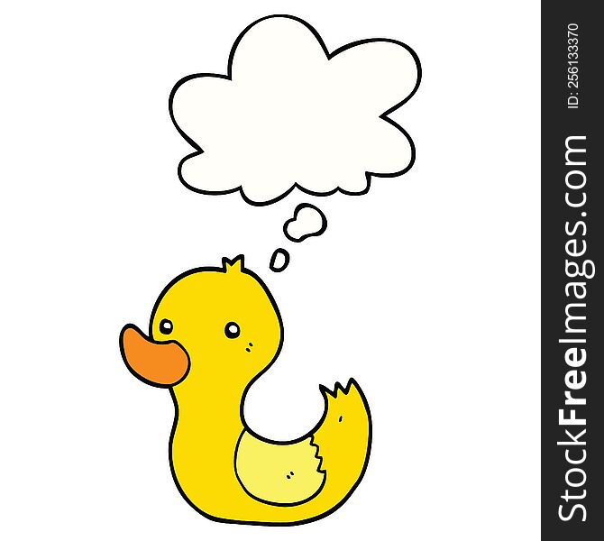 cartoon duck and thought bubble