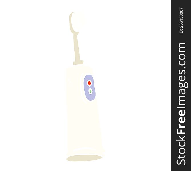 flat color illustration cartoon electric toothbrush