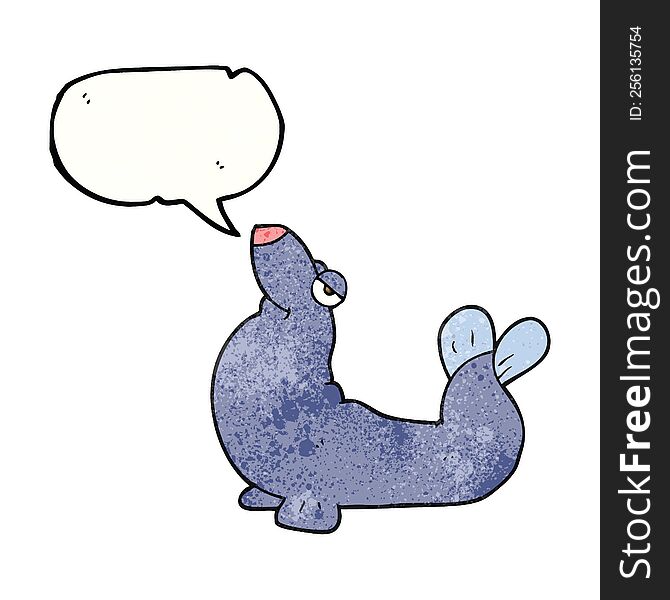 freehand speech bubble textured cartoon proud seal