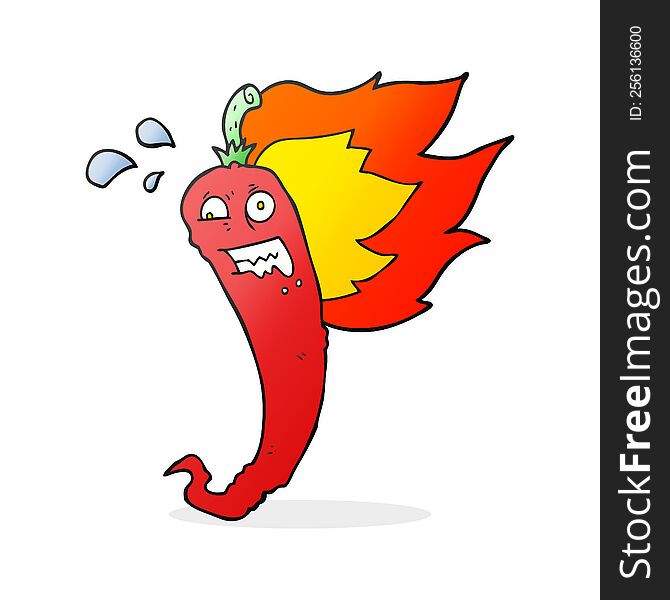 hot chilli pepper cartoon