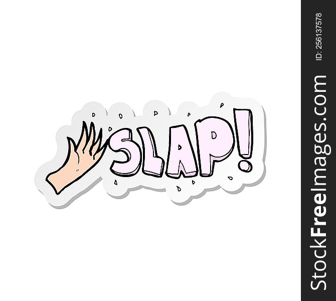Sticker Of A Cartoon Slap