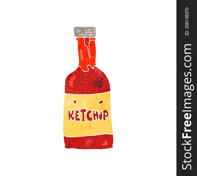 retro cartoon ketchup