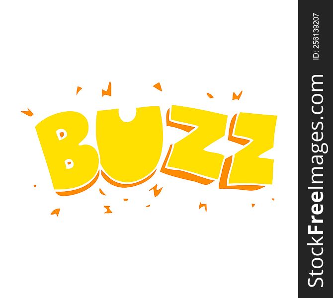 Flat Color Illustration Of A Cartoon Buzz Symbol