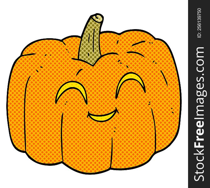 freehand drawn cartoon halloween pumpkin