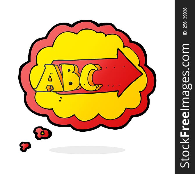 Thought Bubble Cartoon ABC Symbol