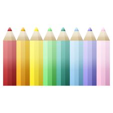 Color Pencils Graphic Icon Royalty Free Stock Image