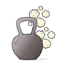 Cartoon Heavy Kettle Bell Stock Images