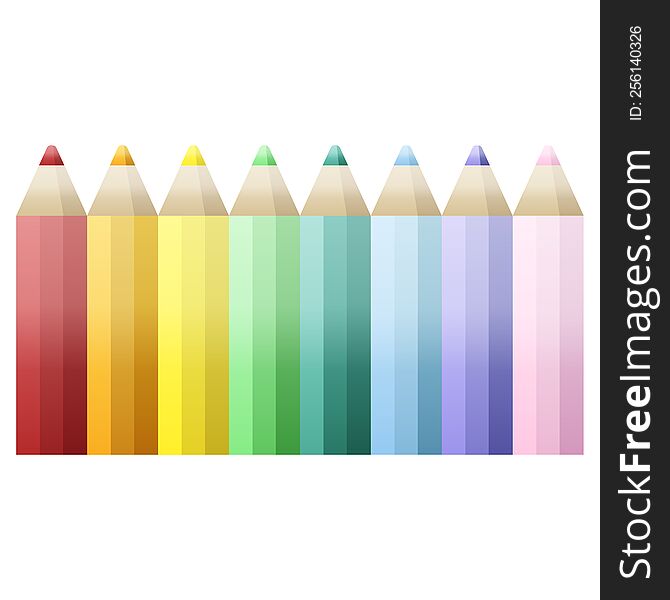 color pencils graphic icon