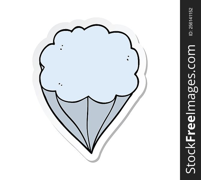 Sticker Of A Cartoon Cloud Symbol