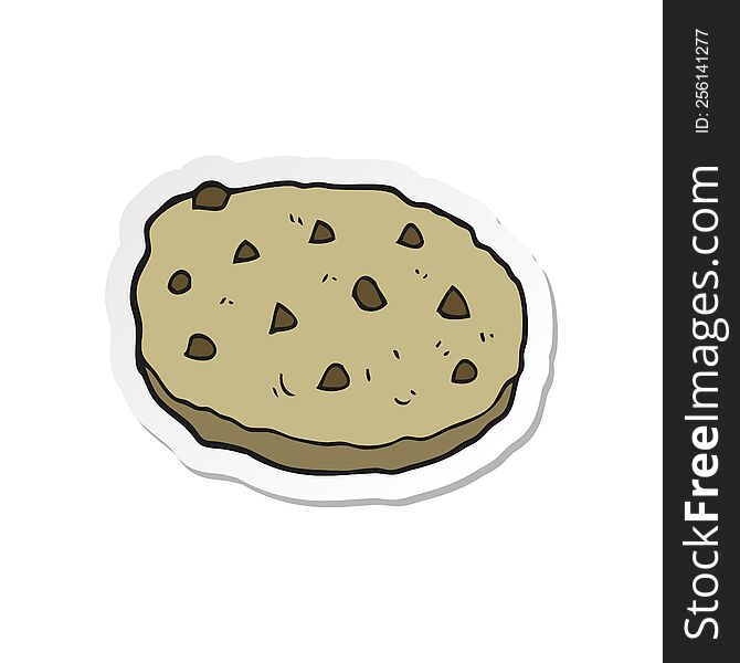 sticker of a cartoon cookie