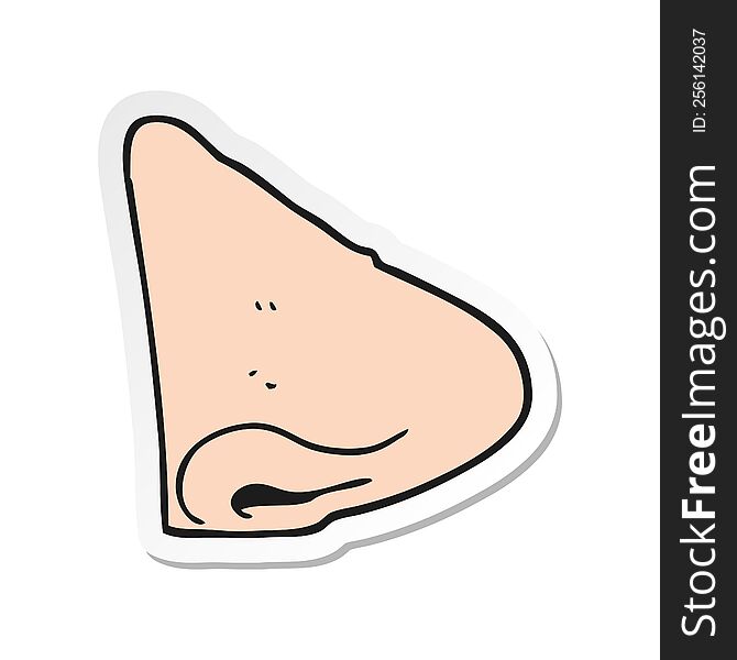 sticker of a cartoon nose