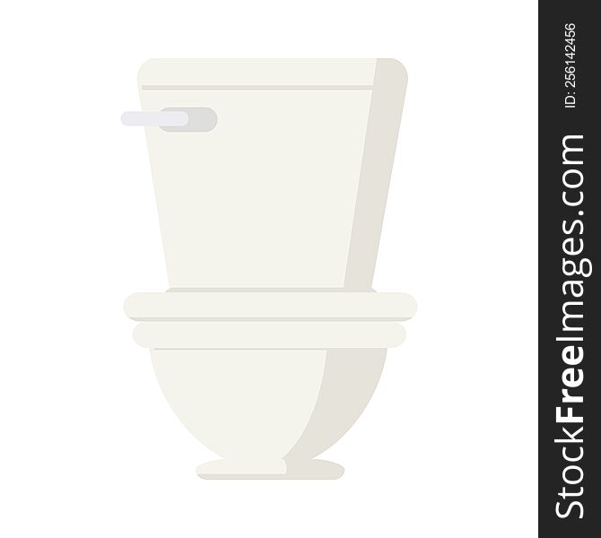 Flat colour illustration of a toilet