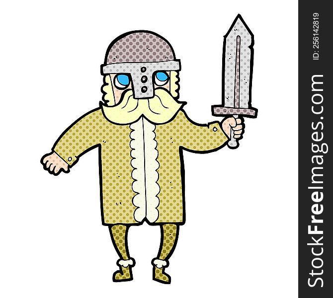 cartoon saxon warrior