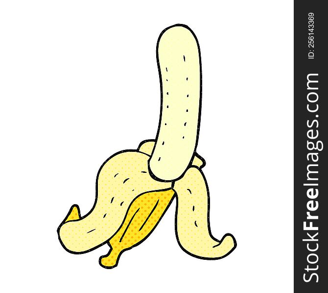 freehand drawn cartoon banana