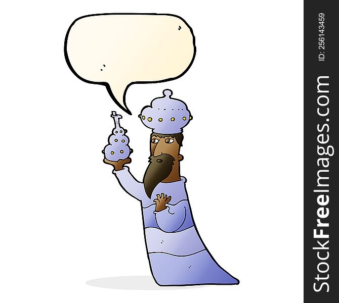 One Of The Three Wise Men With Speech Bubble