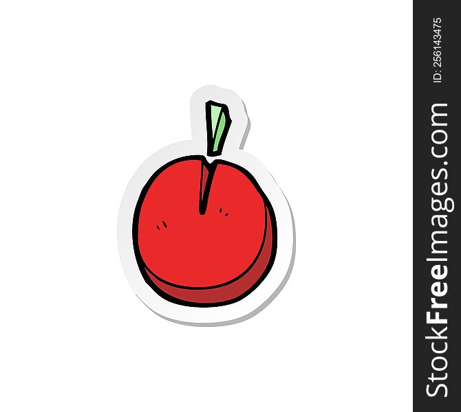 sticker of a doodle cartoon pie chart