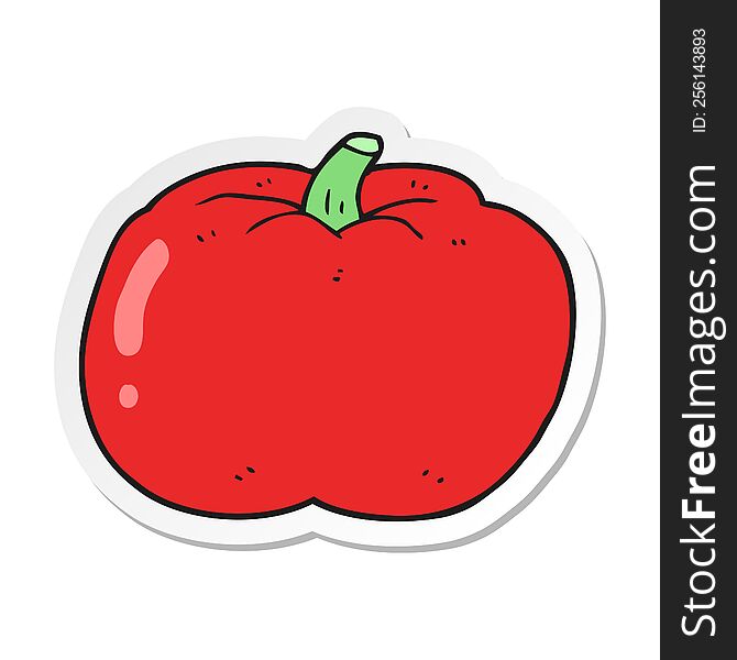 Sticker Of A Cartoon Tomato