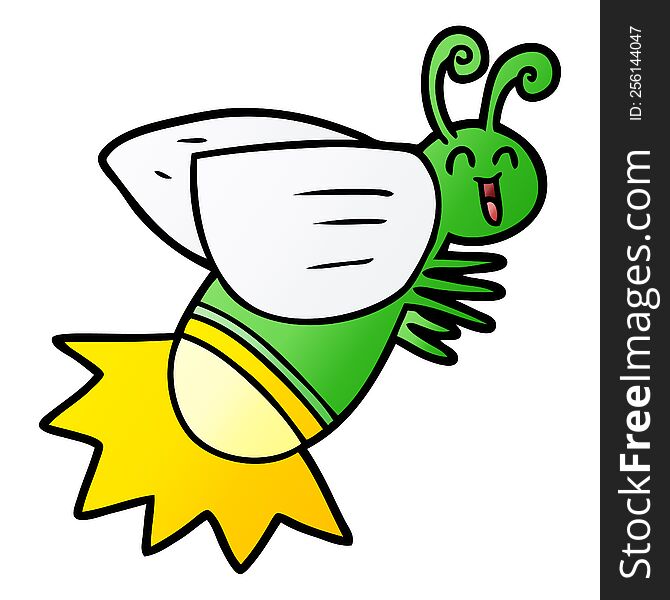 cartoon glow bug. cartoon glow bug