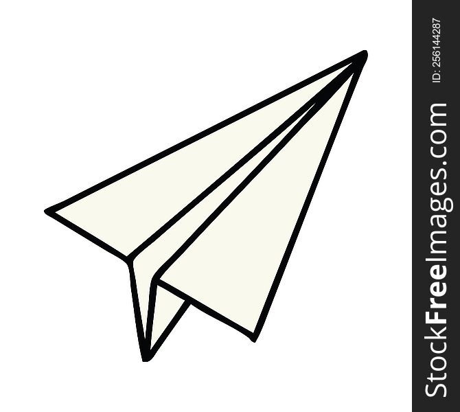 cute cartoon of a paper plane. cute cartoon of a paper plane