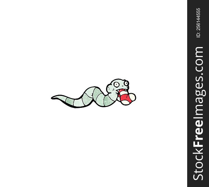 cartoon snake eating sock
