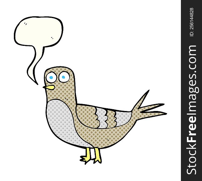 comic book speech bubble cartoon pigeon