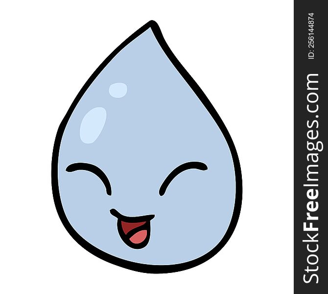 cartoon doodle rain drop