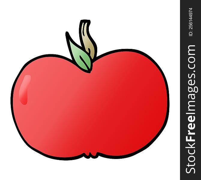 Cartoon Doodle Juicy Apple