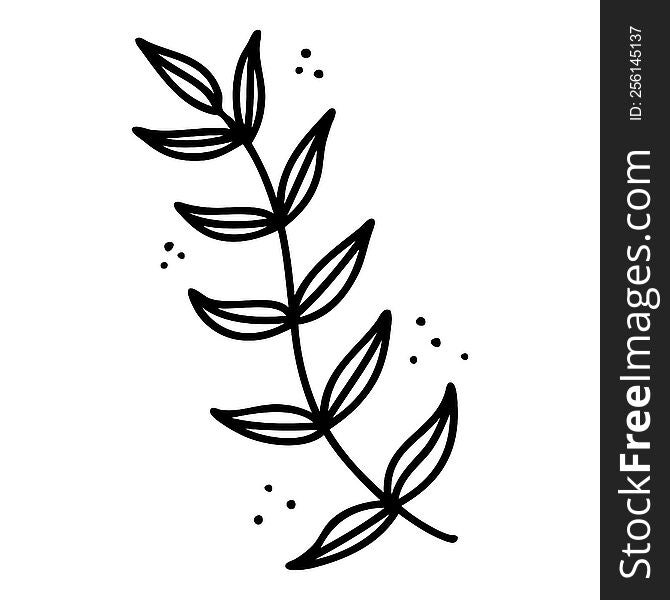 tattoo in black line style of a laurel. tattoo in black line style of a laurel