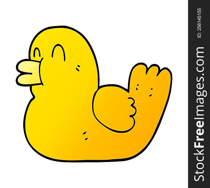 cartoon doodle rubber duck