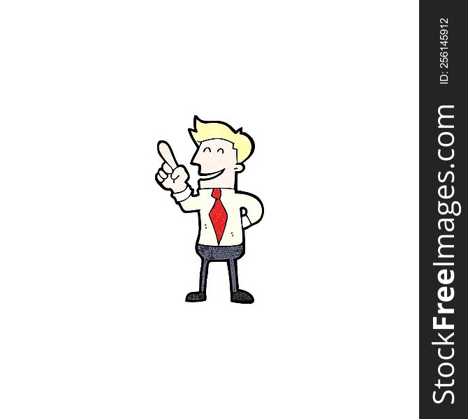 Cartoon Businessman With Idea