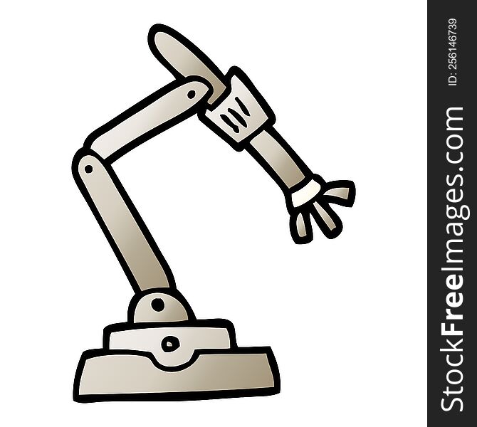 Vector Gradient Illustration Cartoon Robot Hand
