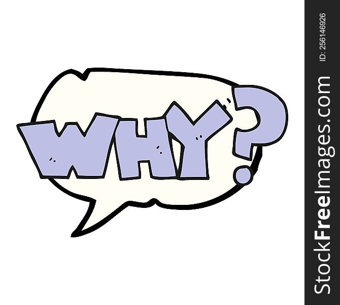 Speech Bubble Cartoon Shout WHY