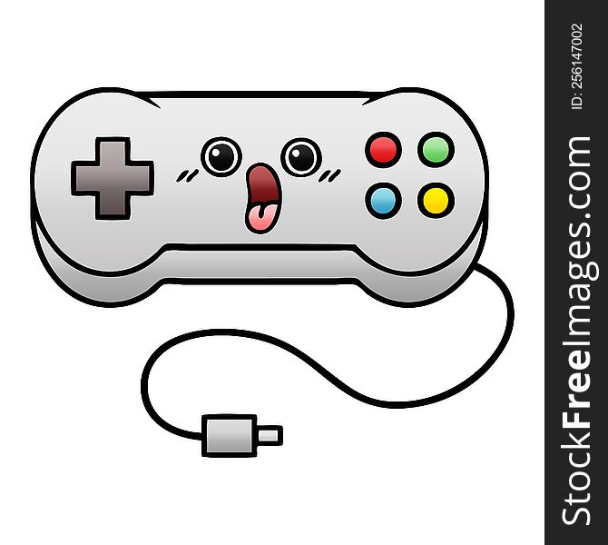 Gradient Shaded Cartoon Game Controller