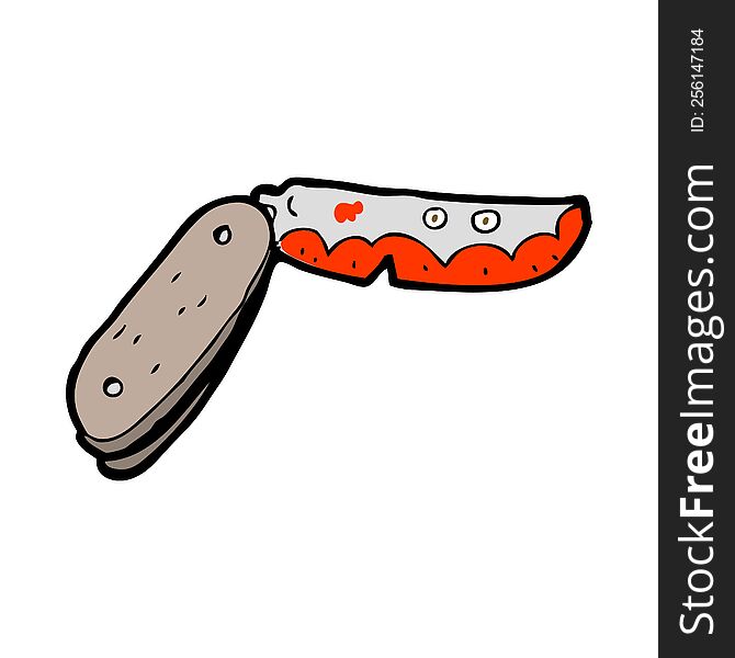Cartoon Bloody Folding Knife