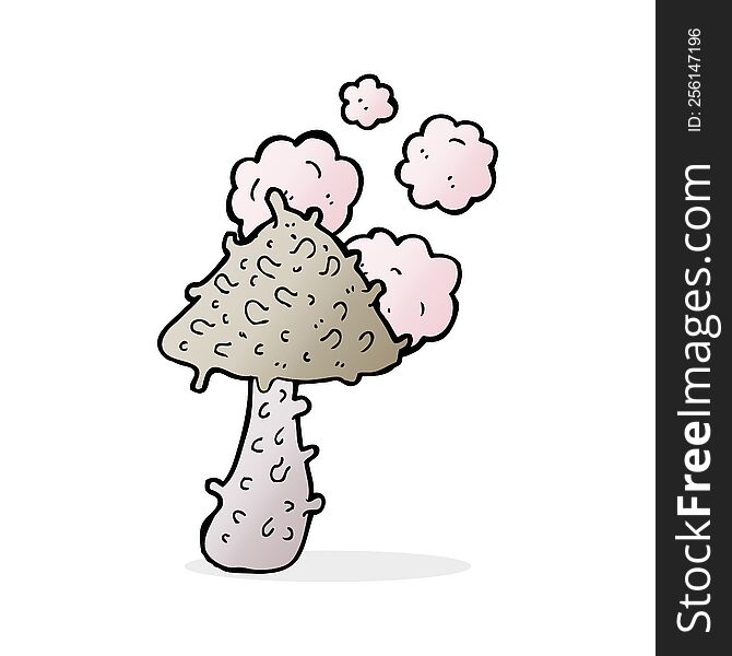 cartoon weird mushroom