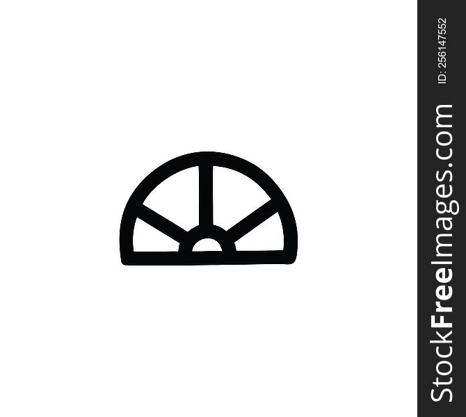 protractor math equipment icon symbol